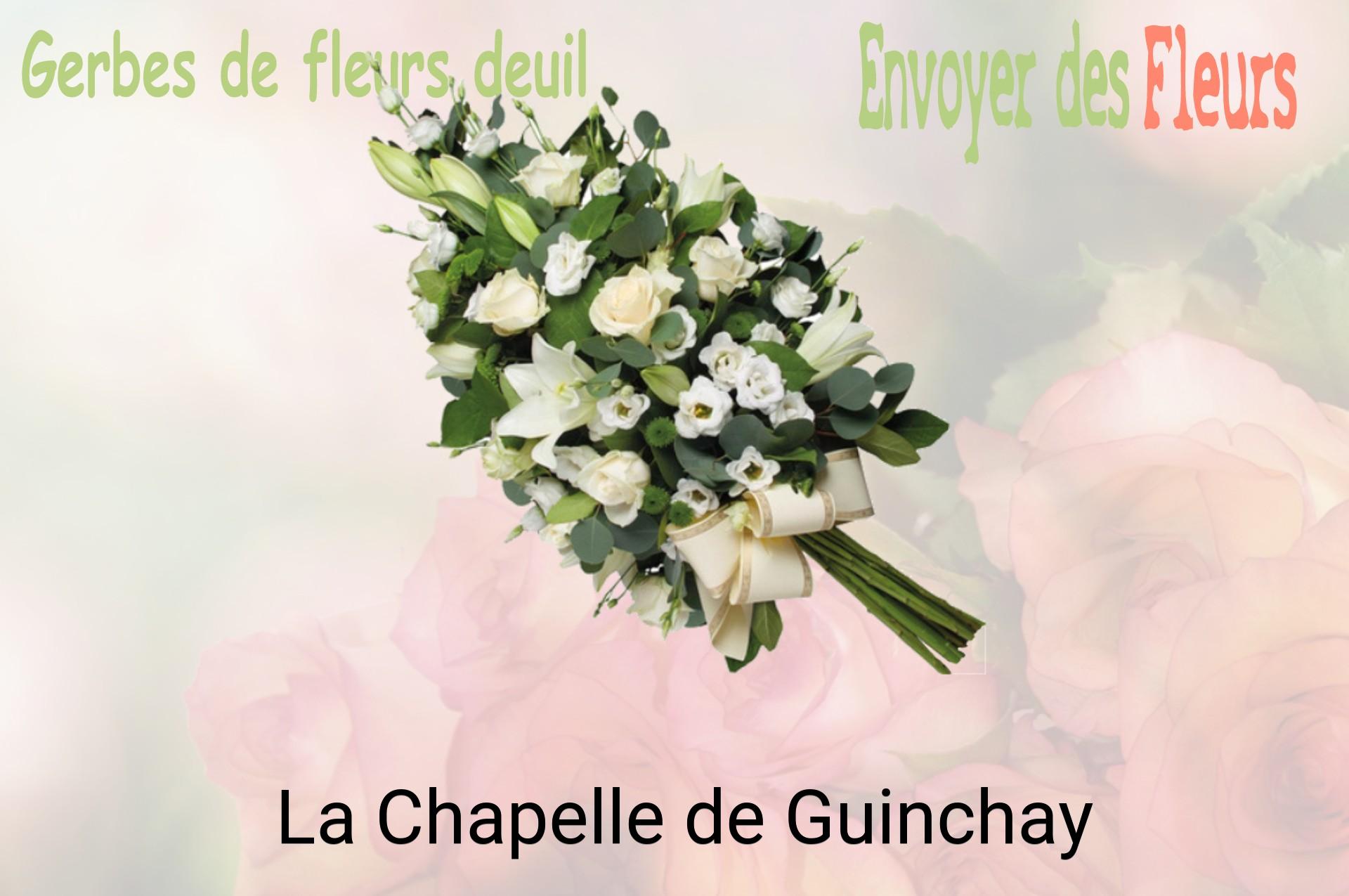Gerbe de fleurs de deuil livrée à La Chapelle-de-Guinchay